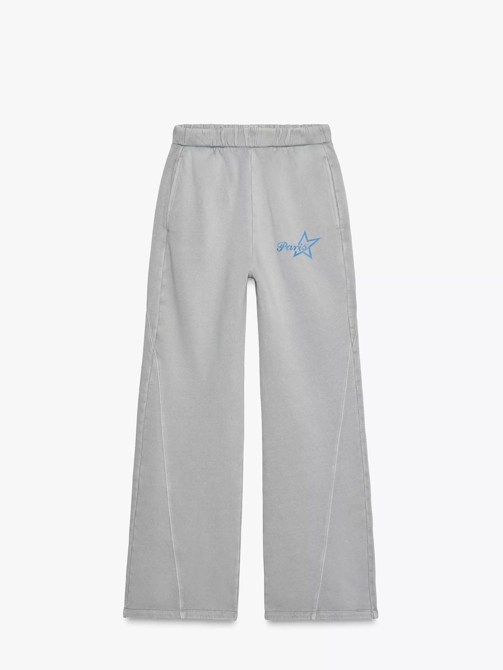 Washed Effect Text Detail Sweatpants